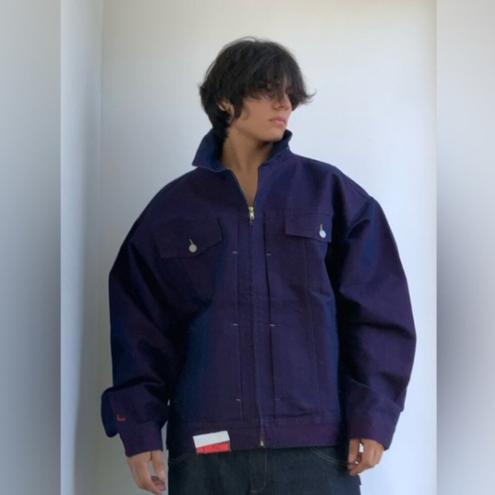 Men's Fubu Blue | Red Casual Denim Jacket NWT